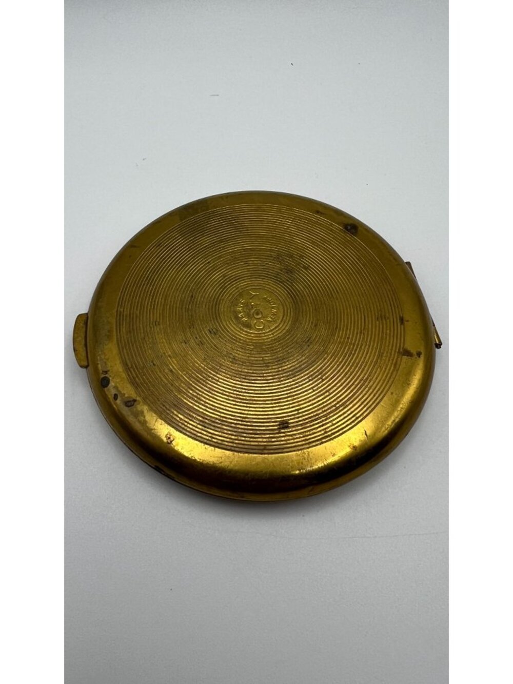 Vintage Coty Airspun Gold Compact Mirror With Powder Puff - Poudre De Beaute - P - Picture 5 of 5